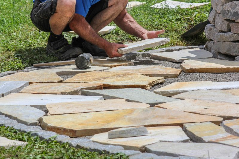 Stone Sidewalk Installation